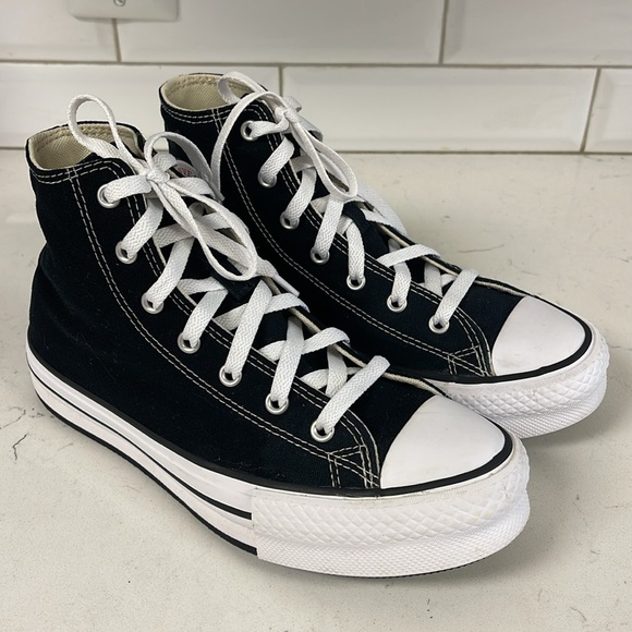 Converse Black and White Kids Sneakers - Picture 8 of 16